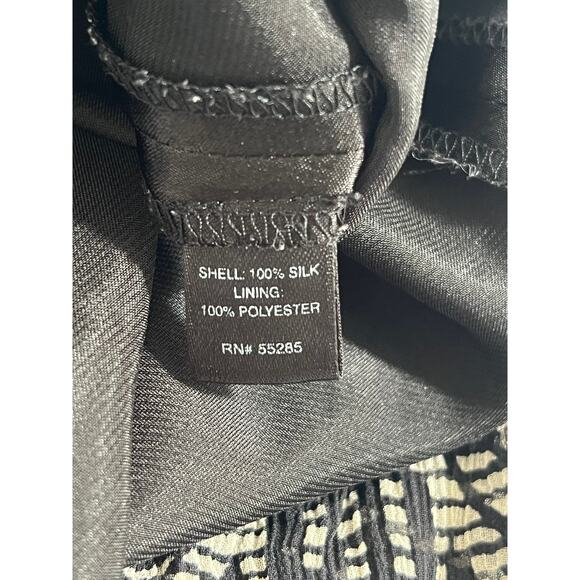 Express Strapless Flowy Mini Silk Dress Womens 6 Black Y2K Boho Festival Whimsy - Picture 16 of 16